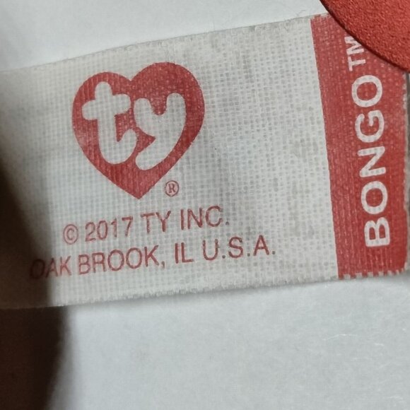 McDonald's Happy Meal Toy Ty Teenie Beanie Boos Bongo Monkey 2017 Plush Toy - Picture 7 of 8